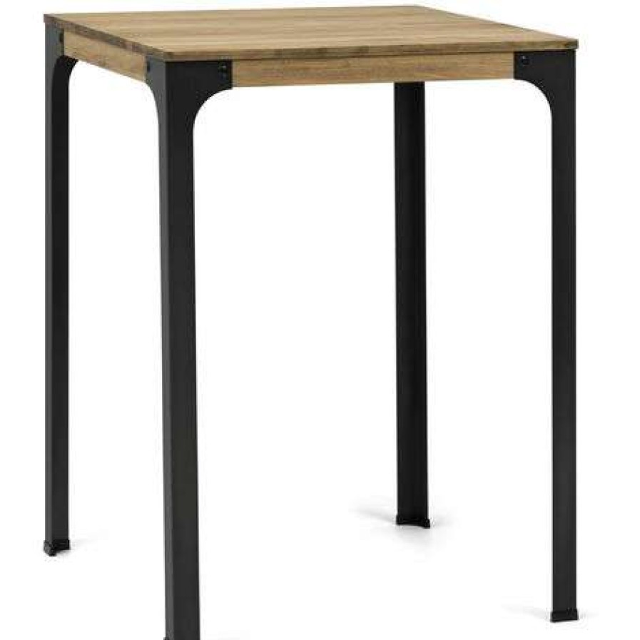 Table Haute Et Bar * | Nouveau Box Furniture Table Mange Debout Bristol Style Industriel Vintage 39X110X108H Cm Noir