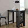 Table Haute Et Bar * | Remise Table De Bar Danderyd 3 Etageres 120X60X106 Cm Noir [En.Casa]