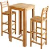 Table Haute Et Bar * | Meilleure Vente Table Et Chaises De Bar Bois D'Acacia Massif 3 Pcs Vidaxl