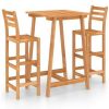 Table Haute Et Bar * | Meilleure Vente Youthup Ensemble De Bar D'Exterieur 3 Pcs Bois D'Acacia Massif Brun