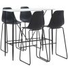 Table Haute Et Bar * | Meilleure Affaire True Deal Ensemble De Bar 5 Pcs Plastique Noir