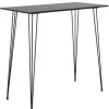 Table Haute Et Bar * | Les Meilleures Critiques De Asupermall Table De Bar Noir 120X60X96 Cm