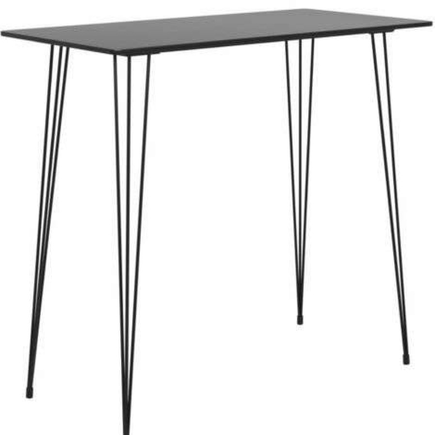 Table Haute Et Bar * | Les Meilleures Critiques De Asupermall Table De Bar Noir 120X60X96 Cm