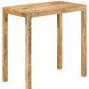 Table Haute Et Bar * | Le Moins Cher Youthup Table De Bar 112X60X108 Cm Bois De Manguier Brut Brun