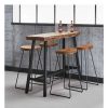 Table Haute Et Bar * | Meilleure Vente M-S Table De Bar 125X46X92 Cm En Acacia Massif