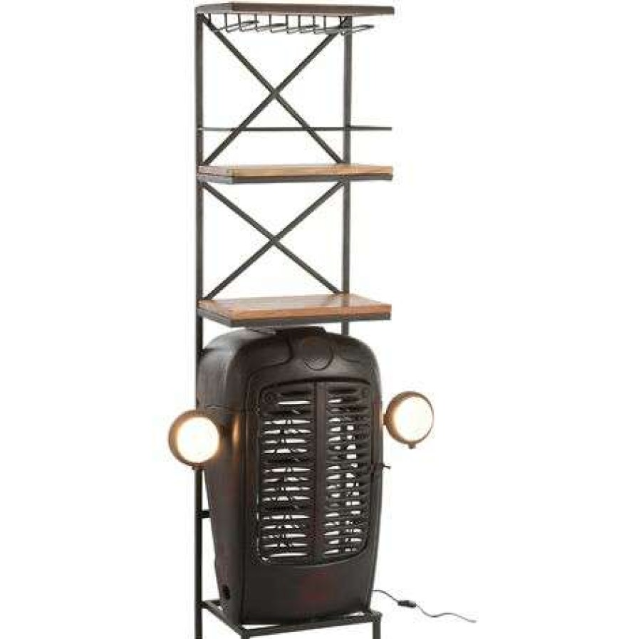 Table Haute Et Bar * | Bon Marche Les Tendances Bar Tracteur Avant Metal Noir Patrick L 87 Cm