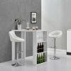 Table Haute Et Bar * | Remise Table De Bar Bonn 3 Etageres 117 X 57 X 107 Cm Blanc [En.Casa]