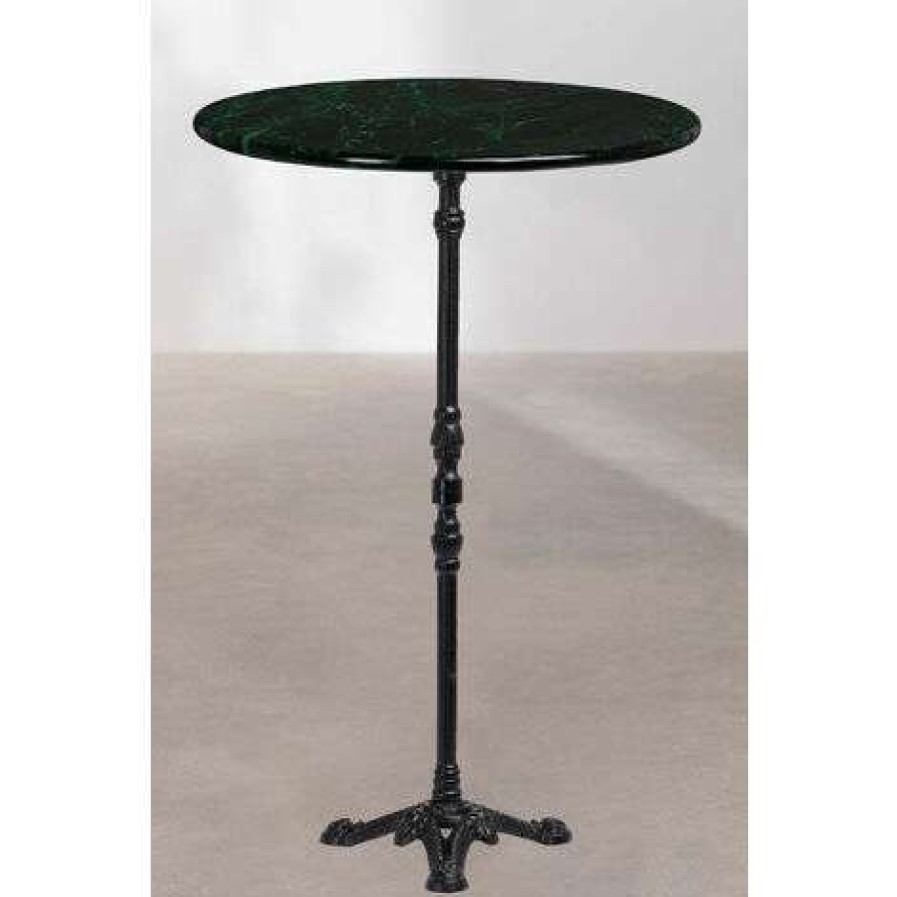 Table Haute Et Bar * | Bon Marche Table Haute De Bar En Marbre Lupin Slim Design Sklum Marbre Noir Noir Vert