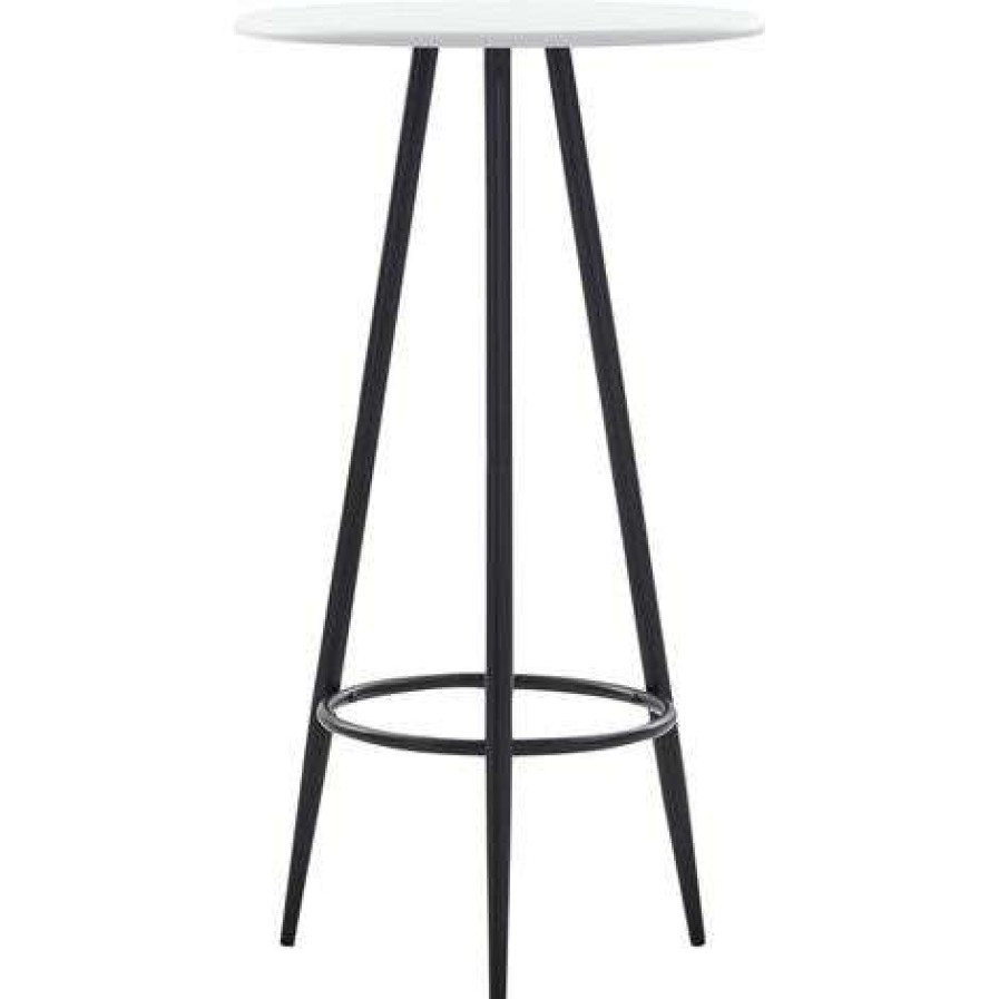 Table Haute Et Bar * | Meilleur Prix Topdeal Table De Bar Blanc 60 X 107,5 Cm Mdf