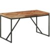 Table Haute Et Bar * | Bon Marche Inlife Table A Diner 140X70X76 Cm Bois Massif D'Acacia Et De Manguier