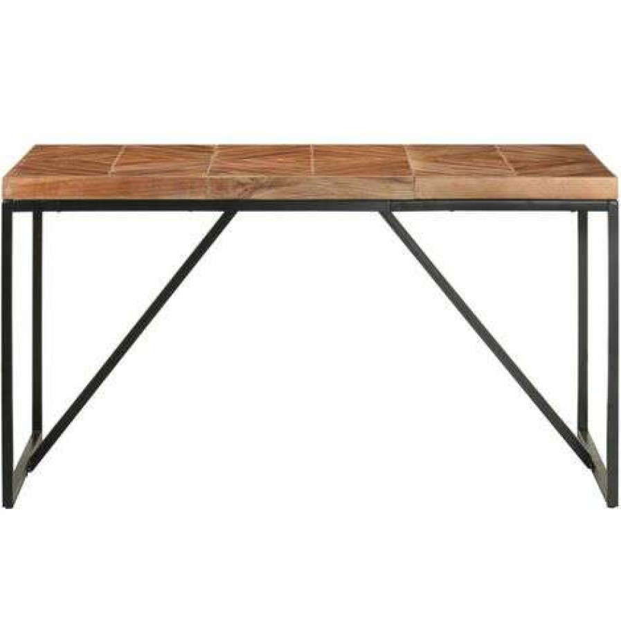 Table Haute Et Bar * | Bon Marche Inlife Table A Diner 140X70X76 Cm Bois Massif D'Acacia Et De Manguier