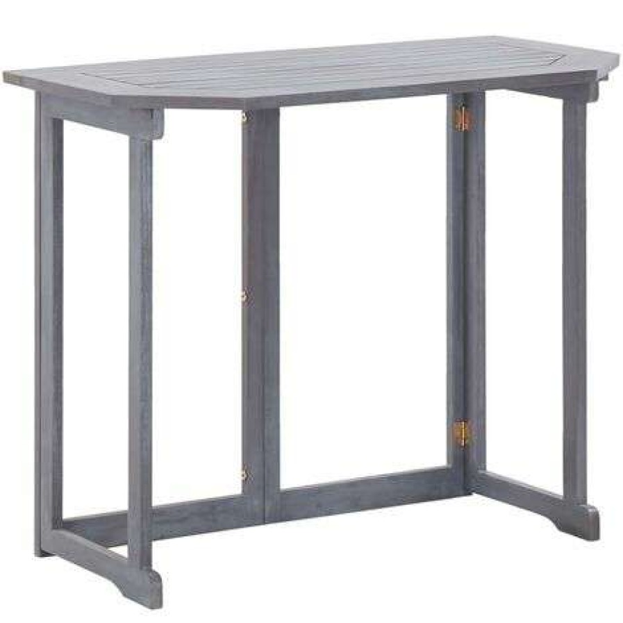 Table Haute Et Bar * | Offres True Deal Mobilier De Bistro 4 Pcs Bois D'Acacia Solide Gris