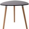 Table Haute Et Bar * | Meilleur Prix Decoshop26 Table De Cuisine Table D'Appoint En Bois Couleur Noir Hauteur 75 Cm O 80 Cm Noir