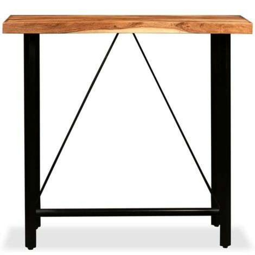 Table Haute Et Bar * | Budget True Deal Table De Bar Bois Massif D'Acacia 120X60X107 Cm