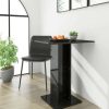 Table Haute Et Bar * | Nouveau Supermarket Table De Bistro Noir Brillant 60X60X75 Cm Agglomere