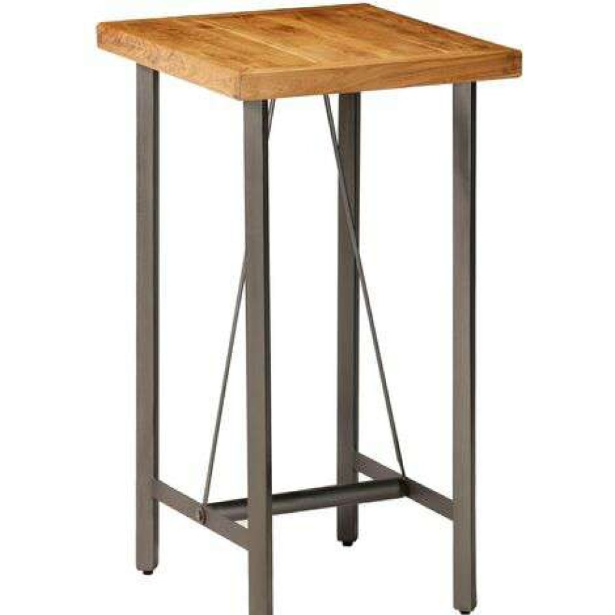 Table Haute Et Bar * | Vente Flash Vidaxl Table De Bar Teck Recycle Massif 60X60X107 Cm Brun