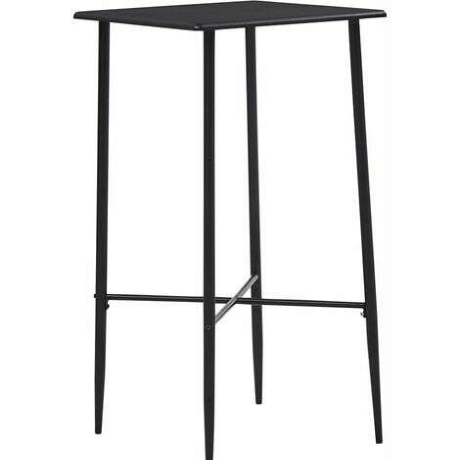 Table Haute Et Bar * | Meilleure Vente Hommoo Ensemble De Bar 3 Pcs Tissu Noir Hdv22118