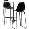 Table Haute Et Bar * | Top 10 True Deal Ensemble De Bar 3 Pcs Plastique Noir