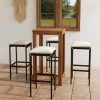 Table Haute Et Bar * | Meilleure Vente Happyshopping Ensemble De Bar De Jardin Avec Coussins 5 Pcs Marron