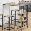 Table Haute Et Bar * | Remise Idmarket Table De Bar Detroit 2 A 4 Personnes Design Industriel