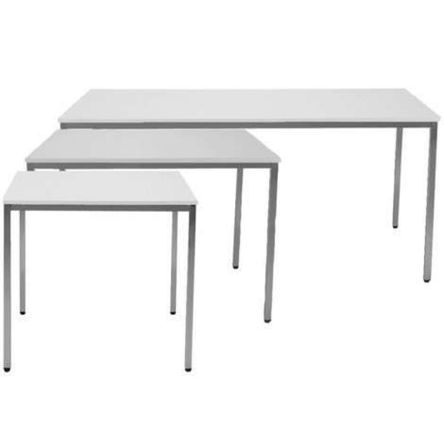 Table Haute * | Les Meilleures Critiques De Fp Table 1800 800 Mm Gris Clair/Gris Clair