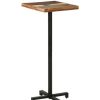 Table Haute Et Bar * | Budget Vidaxl Table De Bistro Carree 50X50X110 Cm Bois De Recuperation Massif Brun