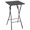 Table Haute Et Bar * | Le Moins Cher Table De Bar Pliante En Metal Coloris Noir L.60 X L.60 X H.103 Cm -Pegane-