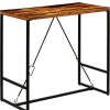 Table Haute Et Bar * | Les Meilleures Critiques De Inlife Table De Bar Bois Recycle Solide 120 X 60 X 106 Cm Brun