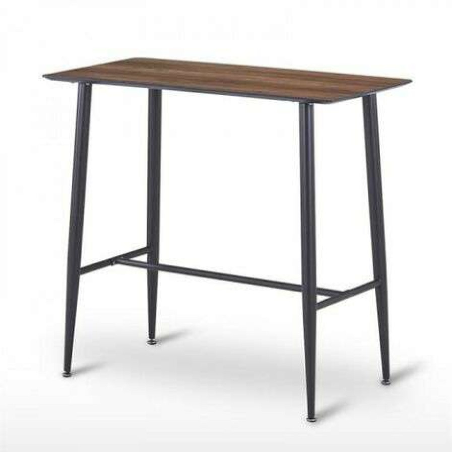 Table Haute Et Bar * | Remise Jardiricodeco Table Mange Debout Imitation Bois 115X60X102Cm