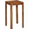 Table Haute Et Bar * | Promo Hommoo Table De Bar Bois De Sesham Massif 60 X 60 X 107 Cm Hdv12192