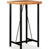 Table Haute Et Bar * | Sortie True Deal Table De Bar Bois Massif D'Acacia 60X60X107 Cm