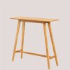 Table Haute Et Bar * | Budget Table Haute En Bois Kerhen Sklum Bois D'Hevea 120 X 40 Cm