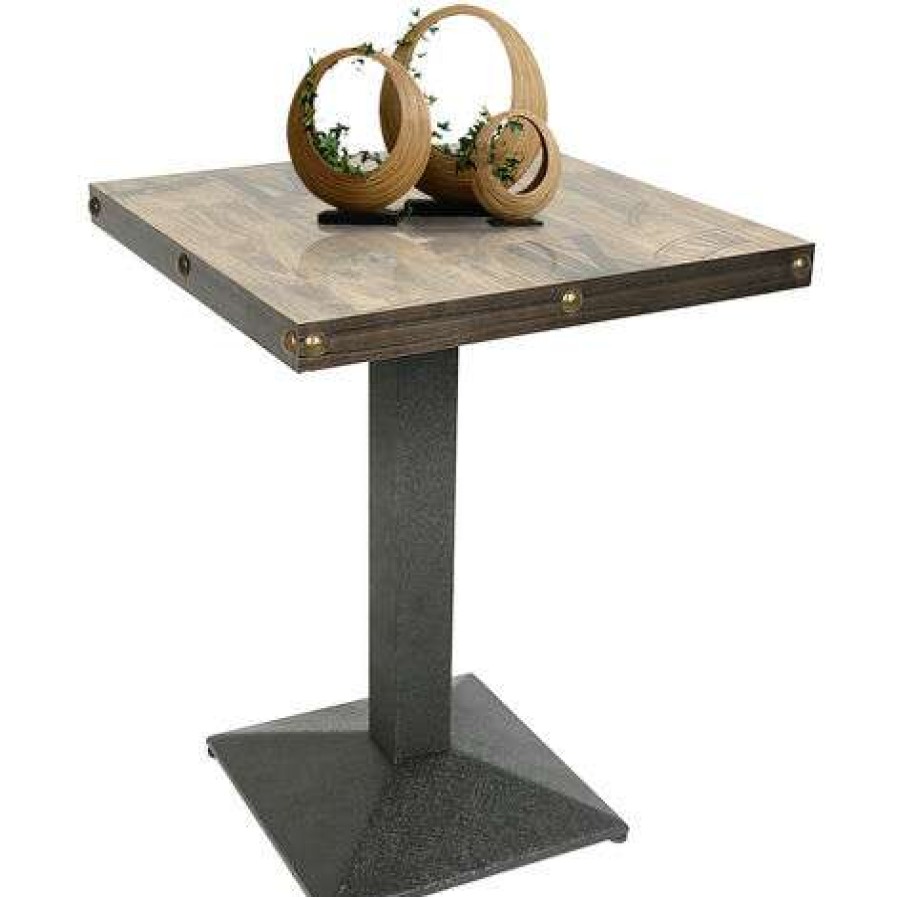 Table Haute Et Bar * | Bon Marche Haloyo Table Carree A Une Jambe De 60*60*75Cm