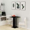 Table Haute Et Bar * | Meilleure Affaire Happyshopping Table De Bistro Noir Brillant 60X60X75 Cm Agglomere