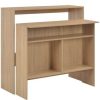 Table Haute Et Bar * | Meilleure Vente Asupermall Table De Bar Avec 2 Dessus De Table Chene 130 X 40 X 120 Cm