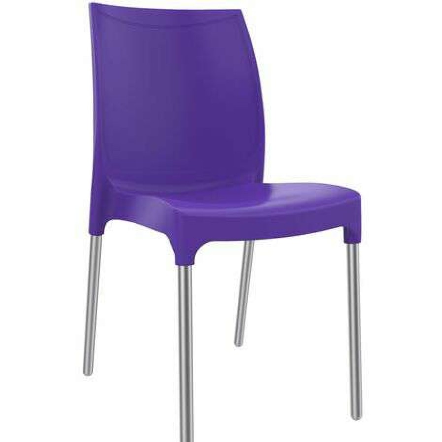 Table Haute Et Bar * | Offres Netfurniture Cuisine Cote Bide Ou Chaise De Jardin Exterieur Violet Violet