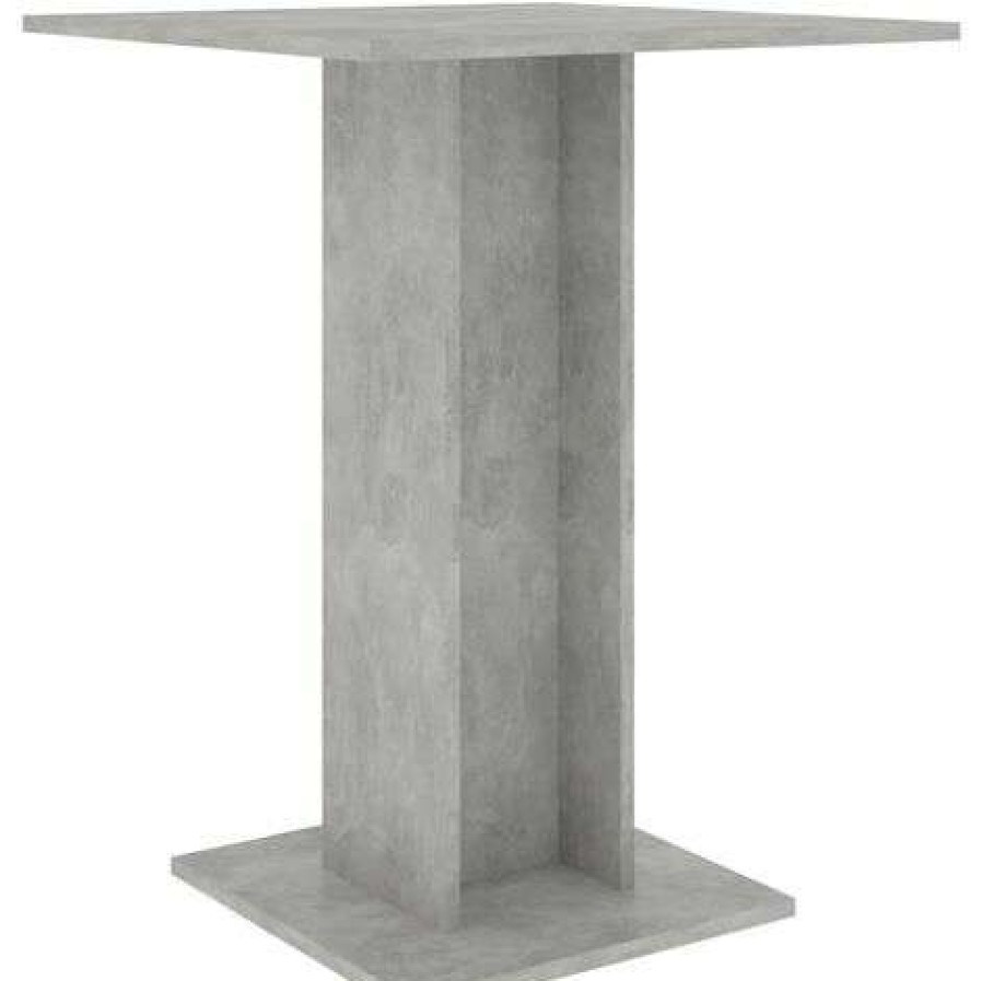 Table Haute Et Bar * | Meilleure Affaire Happyshopping Table De Bistro Gris Beton 60X60X75 Cm Agglomere