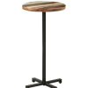 Table Haute Et Bar * | Promo True Deal Table De Bistro Carree O60 110 Cm Bois De Recuperation Massif