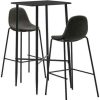 Table Haute Et Bar * | Meilleure Vente Hommoo Ensemble De Bar 3 Pcs Tissu Gris Fonce Hdv22108