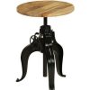 Table Haute Et Bar * | Nouveau Hommoo Table De Bar Bois De Manguier Massif 60 X (76-110) Cm Hdv11265