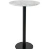 Table Haute Et Bar * | Meilleure Affaire Altobuy Tyrol Table Haute O70Cm Aspect Marbre Et Pied Metal Noir Gris