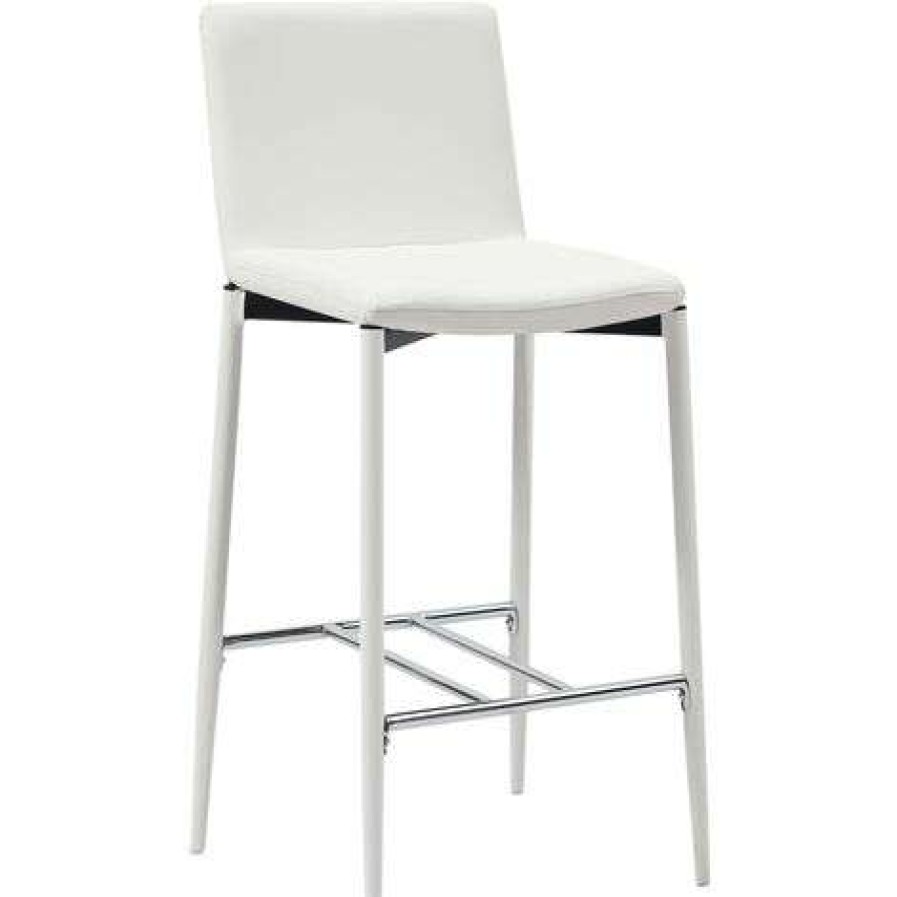 Table Haute Et Bar * | Remise Asupermall Ensemble De Bar 3 Pcs Similicuir Blanc