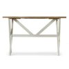 Table Haute Et Bar * | Top 10 Decoration D'Autrefois Table Haute Bois Blanc Cesure 160X105X88.5Cm Blanc