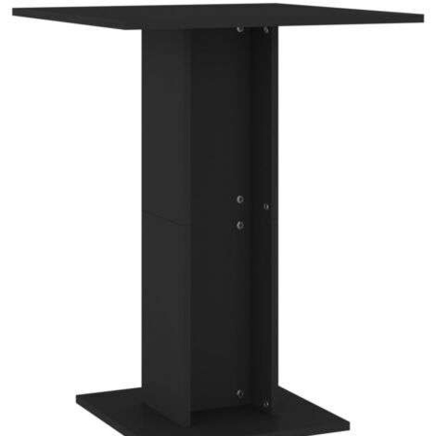 Table Haute Et Bar * | Coupon Supermarket Table De Bistro Noir 60X60X75 Cm Agglomere