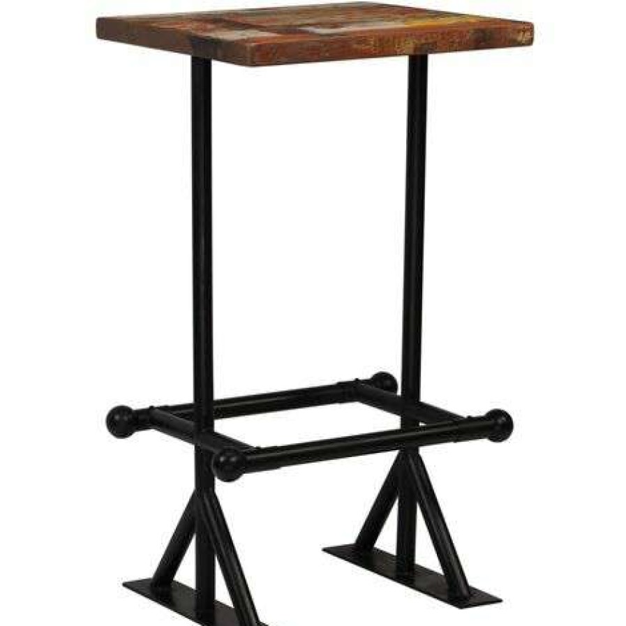 Table Haute Et Bar * | Les Meilleures Critiques De True Deal Mobilier De Bar 3 Pcs Bois De Recuperation Massif Multicolore