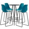 Table Haute Et Bar * | Top 10 Asupermall Ensemble De Bar 5 Pcs Plastique Turquoise