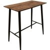 Table Haute Et Bar * | Coupon The Home Deco Factory Table Mange Debout Plateau En Bois Indus Marron Marron