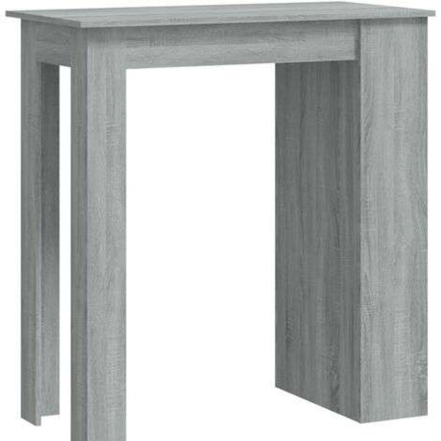 Table Haute Et Bar * | De Gros Table De Bar Avec Rangement 102X50X103,5 Cm Agglomere Sonoma Gris Vidaxl