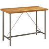 Table Haute Et Bar * | Top 10 Helloshop26 Table Haute Mange Debout Bar Bistrot Teck Recycle Massif Marron 150 Cm Marron