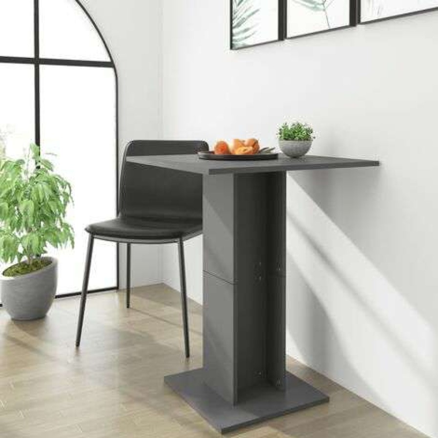 Table Haute Et Bar * | Meilleur Prix Supermarket Table De Bistro Gris 60X60X75 Cm Agglomere